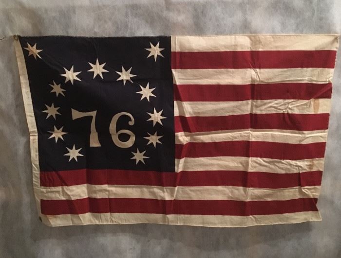 Vintage Cotton Spirit of 76 Liberty Flag
