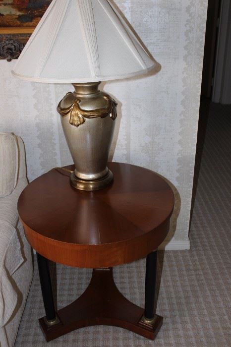 One of two matching table lamps.