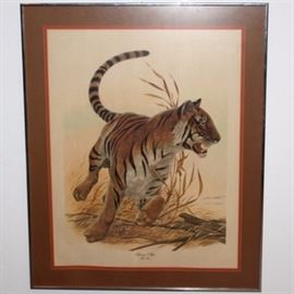 Ruthven Bengal Tiger Offset Lithograph