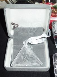 2000 Waterford crystal ornament w/box