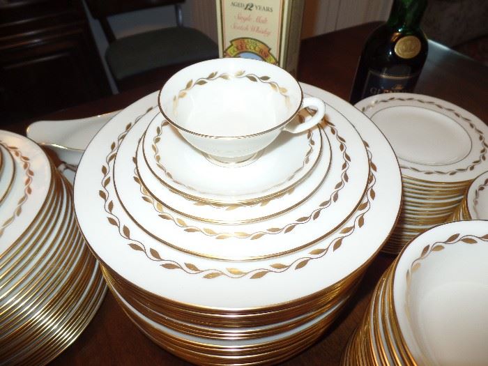 Golden Wreath dishes by Lenox