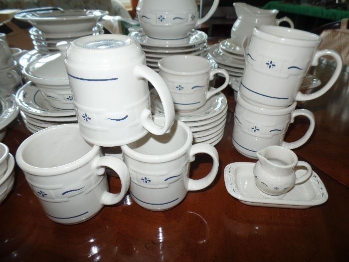Set of Longaberger pottery dishes