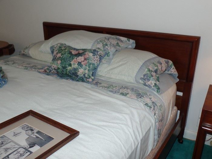 This bedroom suite is in excellent condition; made by Willet; solid wood-Queen bed, Sleep by number mattress