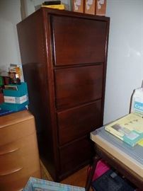 Wooden 4 drawer file cabinet