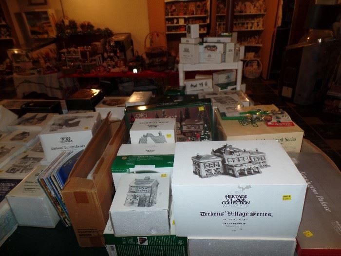 TONS of Department 56 Christmas villages all w/boxes