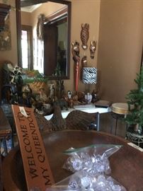 Carved African items