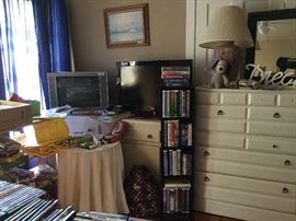 Smaller flat screen and dressers