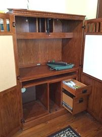 Very nice mission style computer cabinet.