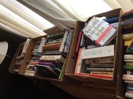 Plenty of books. At last count around 40+ boxes