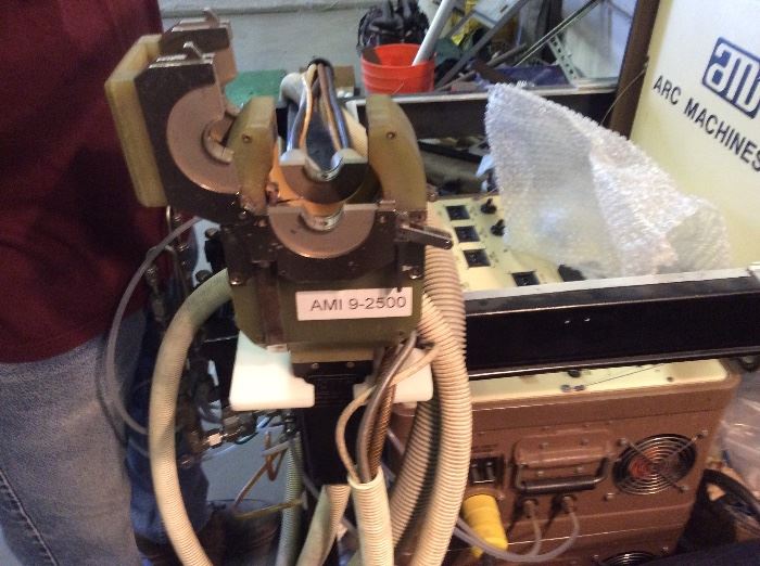 $15,000 AMI Orbital Welder Model number 107- with water cooler, including 900 & 2500 weld heads, assorted inserts, and related accessories