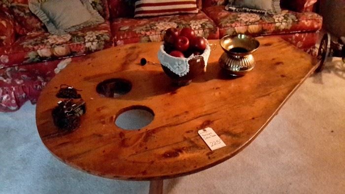 Antique Industrial Bellows Coffee Table