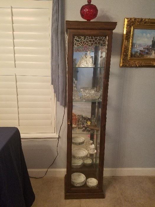 Matching Lighted Curio Cabinet