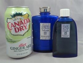 "Evening in Paris" Perfume & Talc Powder in Cobalt Blue Glass by Bourgeois