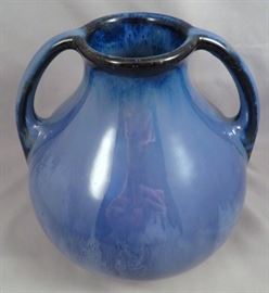 Stunning Art Deco Period Fulper Art Pottery Double Handled Vase