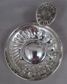 Marked French Silver "Beaune Bourgogne" Coat of Arms Tastevin (Wine Taster)