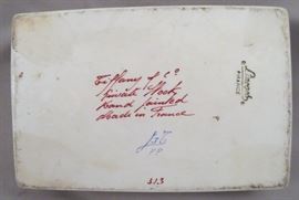 Limoges Box is Painted on all Sides and is Marked as "Tiffany & Co. Private Stock"