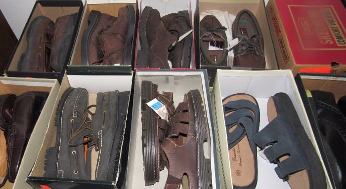 New in Box, never worn, men's shoes and sandals in sizes 8 - 9