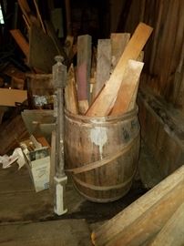 Several barrel kegs