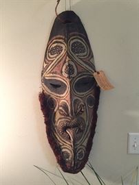 Antique African SingSing Hand Made Wooden Mask