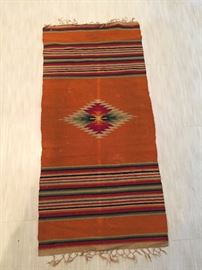 Vintage Chimayo Hand Made Native American Blanket