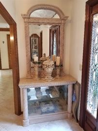 display cabinet and mirror