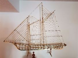 brass ship wall art