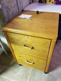 wooden filing cabinet