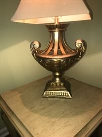 Interesting lamp in the living room. Very ornate and heavy.