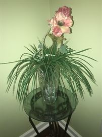 Another great plant stand and floral arrangement 