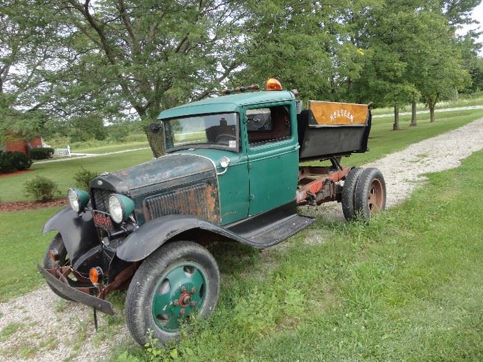 1931 -1-1/2 Ton AA truck with dump box, with rebuilt engine, clutch, king pins, break pads, 12 volt, sealed beams, new tires, turn signals.  Runs great. drive it home. Currently licenced and insured.
