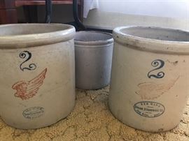 Red Wing Two Gallon Crocks