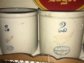 Red Wing Two Gallon Crocks 