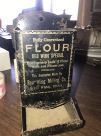 Antique match holder; advertising item. Red Wing Milling Co.