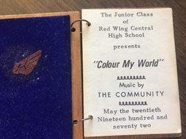 Super fun keepsake. 1972 Red Wing Central High School.