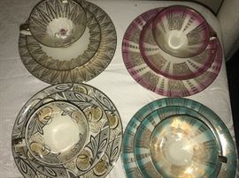 Luncheon tea cup and saucer sets