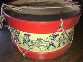 Vintage Snow White child's toy drum 