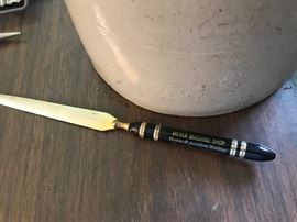 Vintage advertising letter opener- Meyer Machine Shop