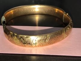 Victorian gold filled bangle (as is)