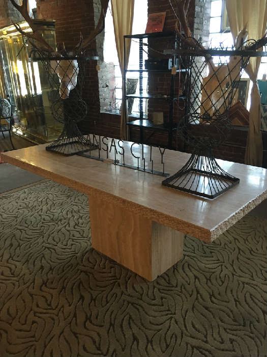 Travertine Marble table......discount price of $1800.00  (Price on 1stdibs $5900 to high of $18,000.00)