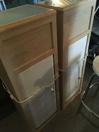 pair of speakers w/lighted cabinets Sunday $75 pair