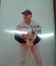 Mickey Mantle Signed Photo with Certificate of Authenticity 
