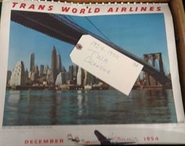 1954-55 TWA Calendar 