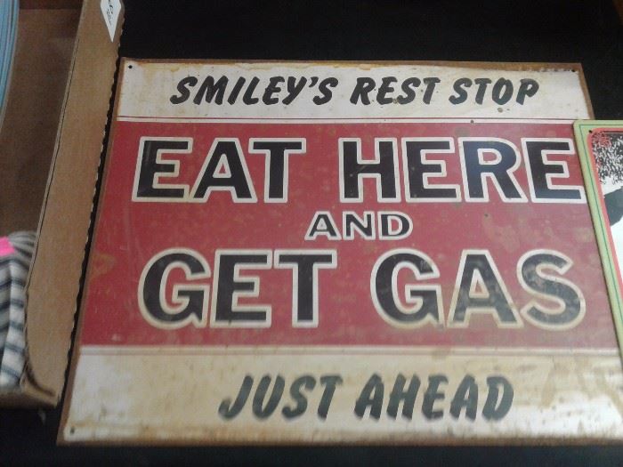 Smiley's Rest Stop Sign 