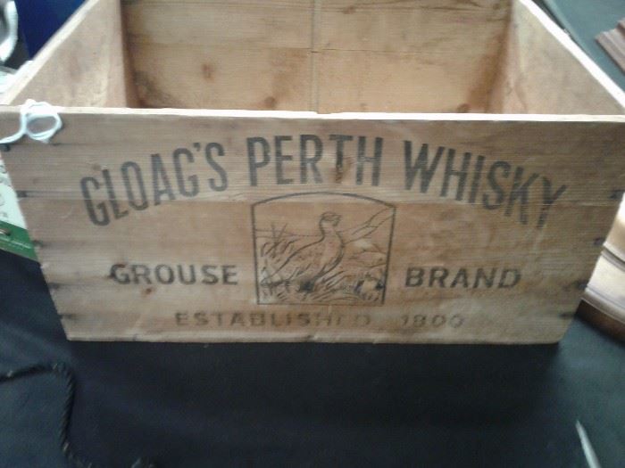 Gloac's Perth Whisky Grouse Brand Wooden Box 