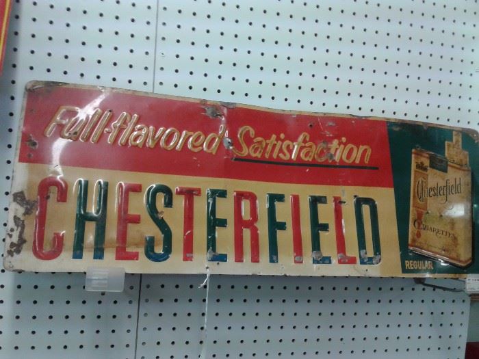 1960's Chesterfield Sign 