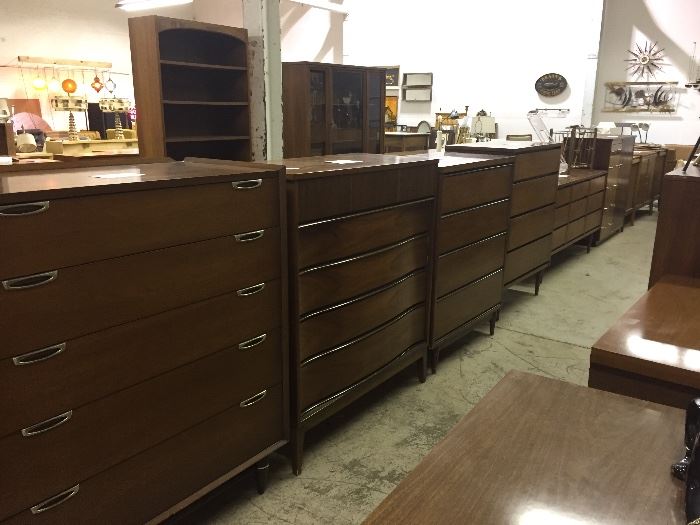 rows and rows of awesome mid-century dressers