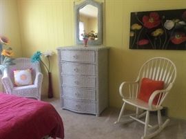 Wicker bedroom pieces