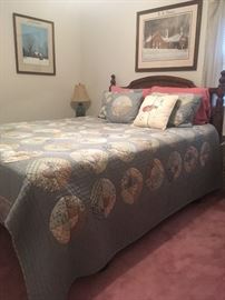 Bedroom Furniture  ~ Bed, End Tables, Lamps