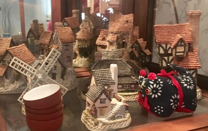 Windmill and Castle Figurines