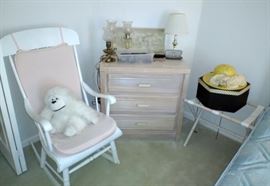 Rocker, 3 Drawer Chest